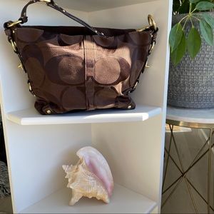 Coach Vintage Carly Signature Brown Hobo